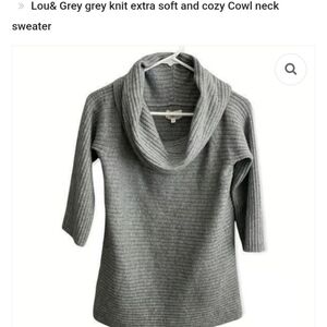 Lou & Grey Women's Gray Cowl Neck Sweater